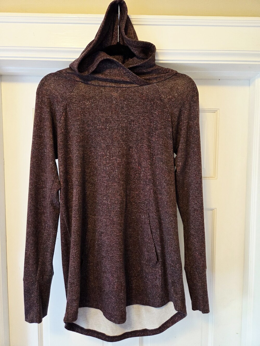 LuLaRoe Heathered Purple Amber Hoodie small